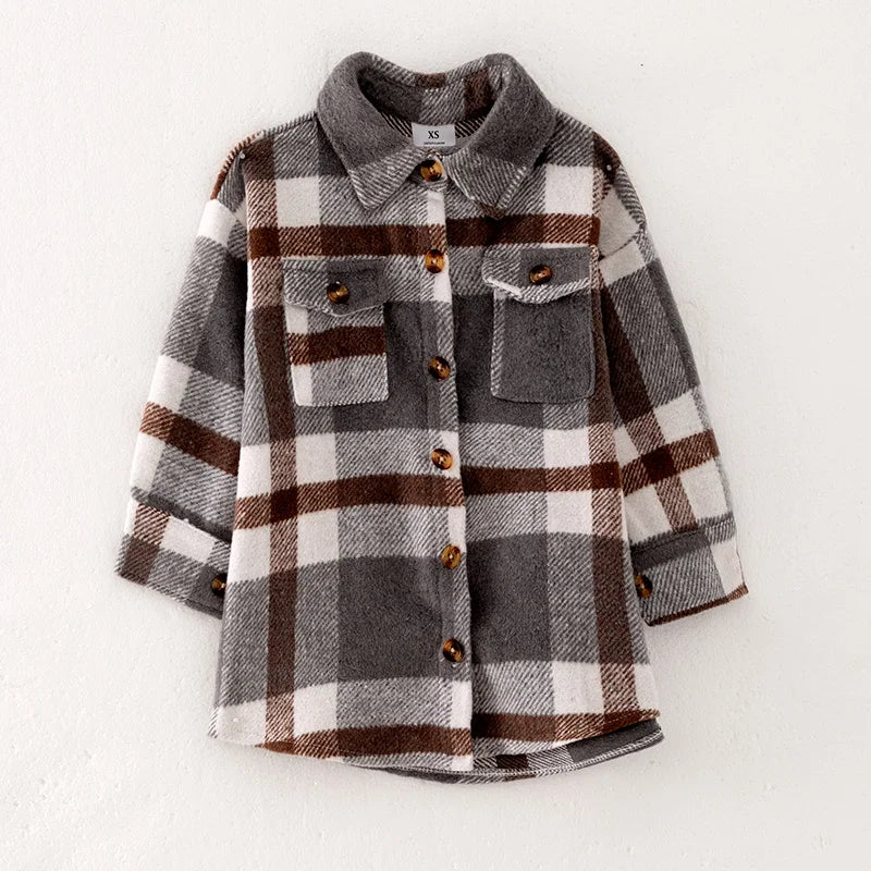 Matching Family Couple Outfit - Auburn Plaid Flannel Shirt - Mom, Dad & Kid