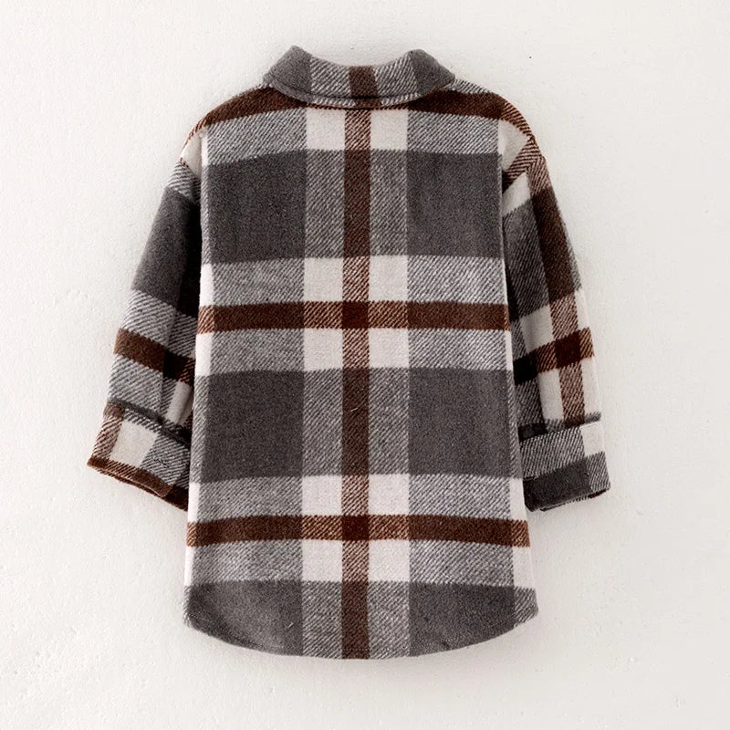 Matching Family Couple Outfit - Auburn Plaid Flannel Shirt - Mom, Dad & Kid