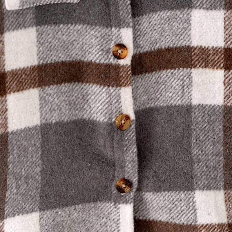 Matching Family Couple Outfit - Auburn Plaid Flannel Shirt - Mom, Dad & Kid