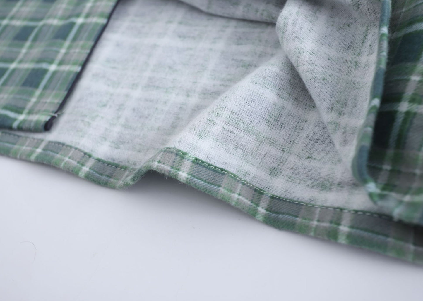 Winter Men's Plaid Flannel Pyjamas 2 Pcs Set