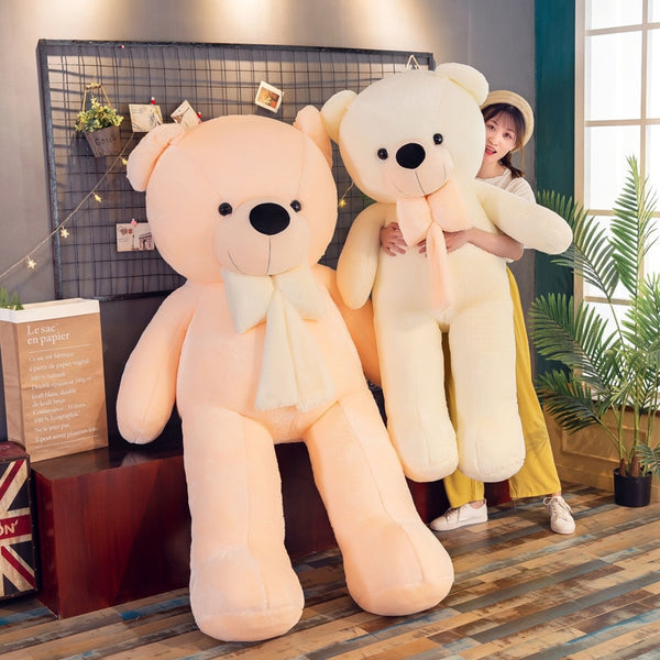 Giant Teddy Bear with Ribbon Bow Tie Stuffed Toy