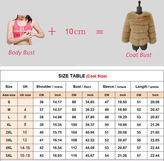 Elegant Classic Winter Fluffy Faux Fur Coat