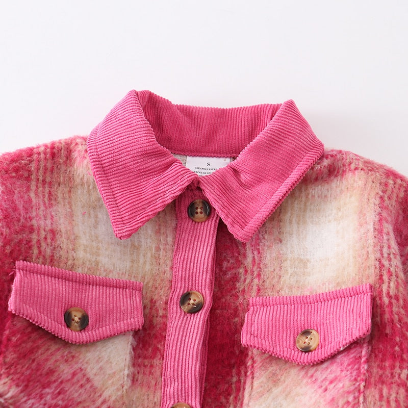 Matching Family Pink Plaid Flannel Shirt