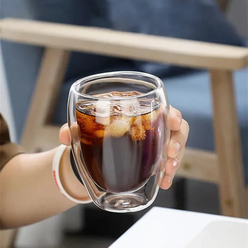 Double Wall Insulated Glass Mug