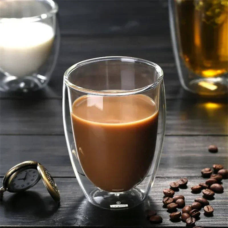 Double Wall Insulated Glass Mug