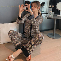 Women's Silk Long Sleeve Pyjamas Set