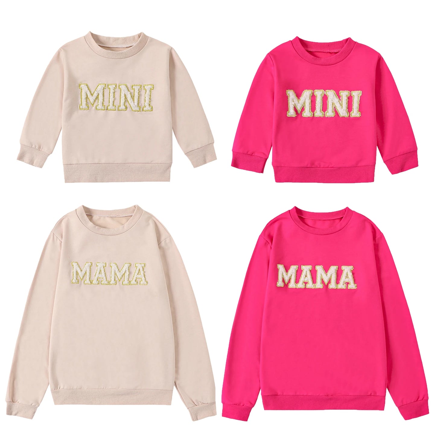 Matching Family Outfit - Pink Mommy And Me Sweatshirt