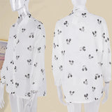 Long-Sleeve Lightweight Fabric Shirt Mickey Mouse and Minnie Mouse