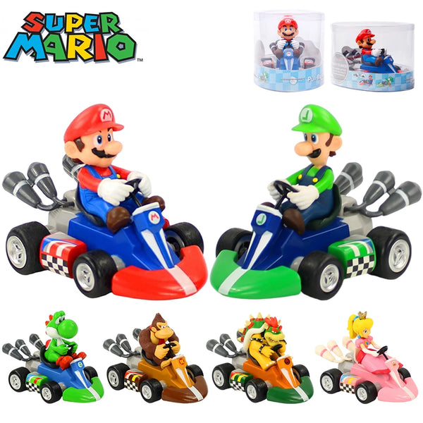 Super Mario Pull Back Car and Action Figure Toys