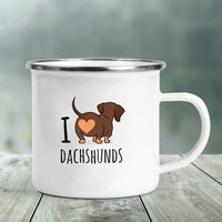Enamel Mug 'I Love Dachshunds'