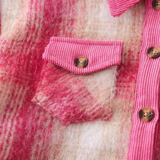 Matching Family Pink Plaid Flannel Shirt