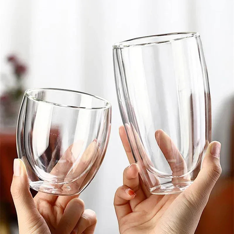 Double Wall Insulated Glass Mug
