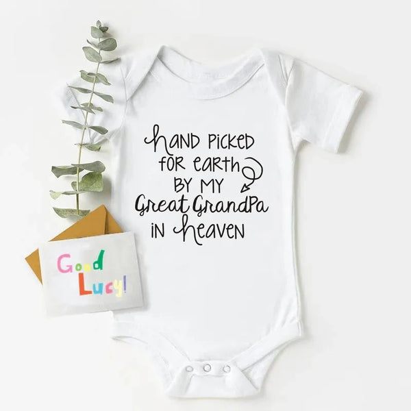 Printed Newborn Baby Cotton Bodysuit - Great Grandpa