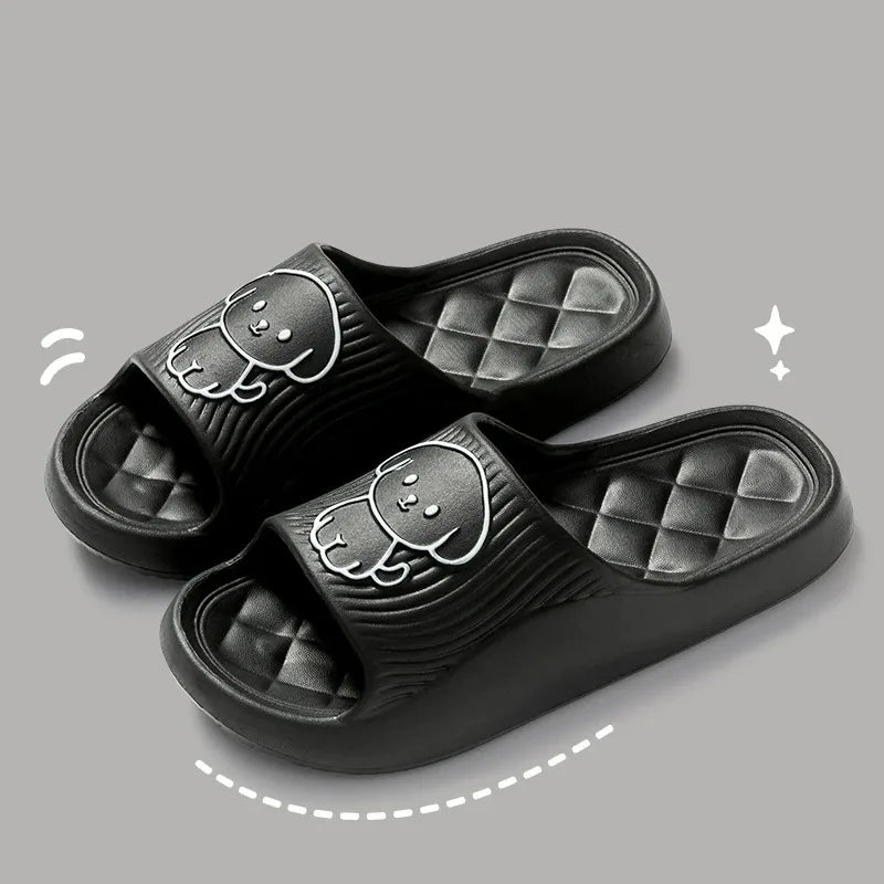 Cute Couple Pillow Slippers – Non-Slip Indoor Sandals