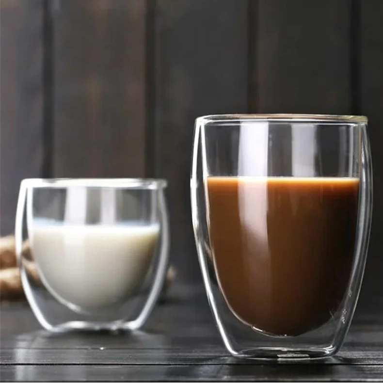 Double Wall Insulated Glass Mug