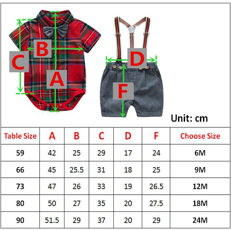 Stylish Summer Baby Boy Outfit (Shirt + Bow + Shorts + Suspenders)