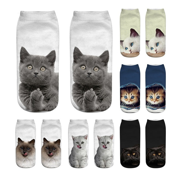 Low-Ankle Cat Socks