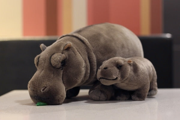 Brown Plush Hippo Stuffed Toy