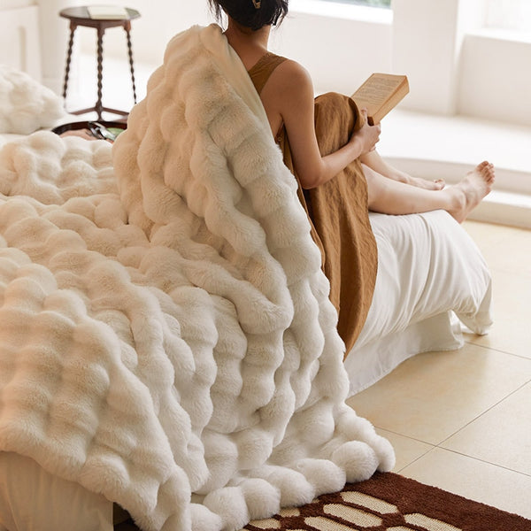 Winter Luxury Tuscan Fur Blanket