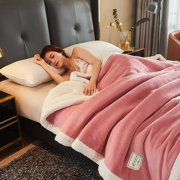 Super Soft Fleece Three-Layer Blanket
