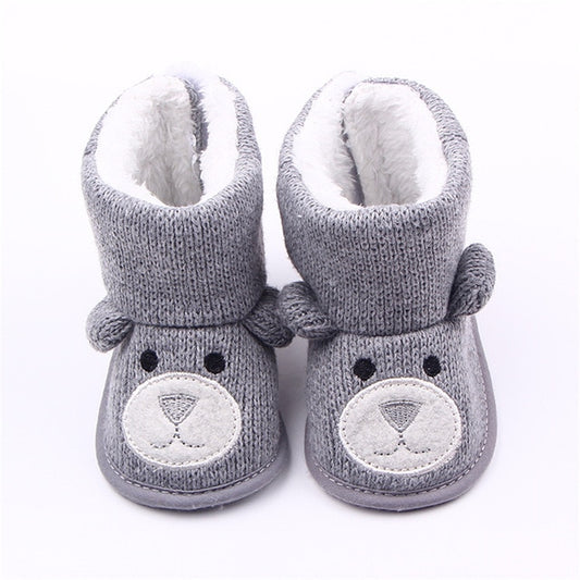 Newborn & Toddler Warm Winter Boots - Teddy Bear