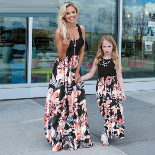 Matching Family Outfit - Mummy & Daughter Long Dress