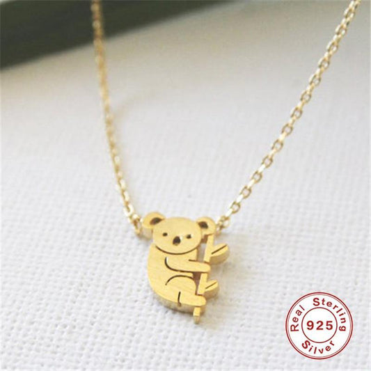 Koala Necklace 100% 925 Sterling Sliver / 18k Gold Plated - Australia Gifts