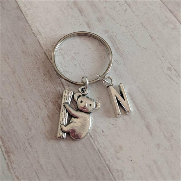 Koala Keychain with Initial Letter - Australia Gifts