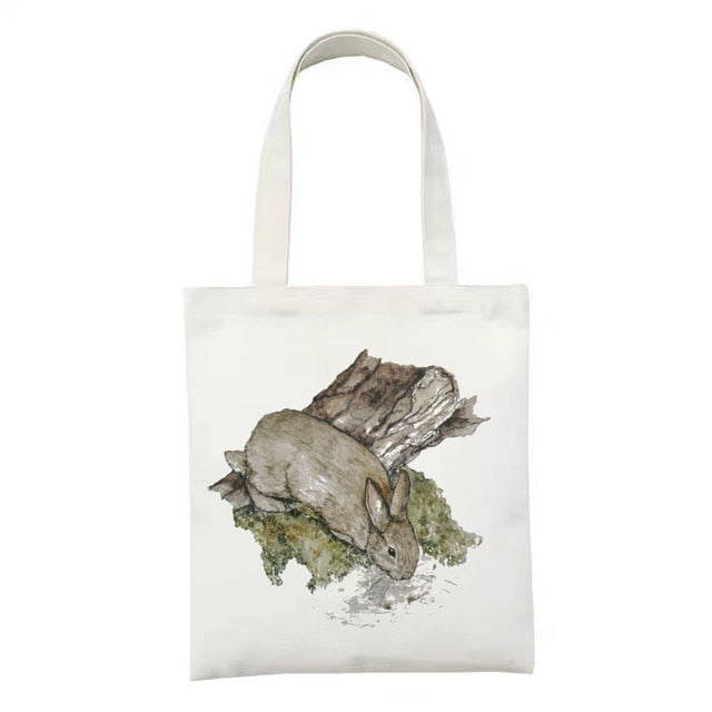 Botanical Nature Canvas Tote Bag