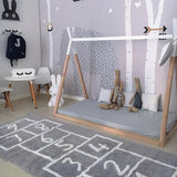 Playmat for Children's Bedroom - Hopscotch Non-Slip Rug