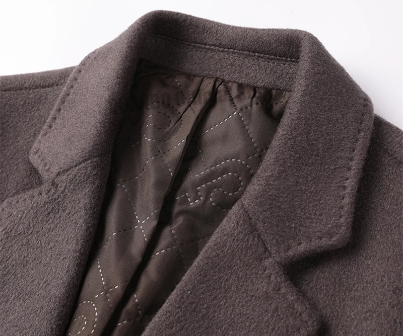 Men's Wool Trench Elegant Coat