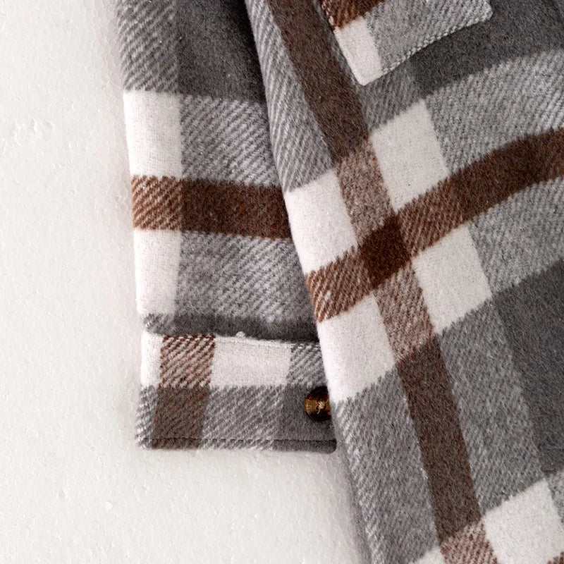 Matching Family Couple Outfit - Auburn Plaid Flannel Shirt - Mom, Dad & Kid