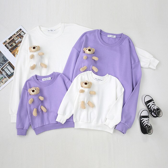 Matching Family Outfit - Mum, Dad & Baby Teddy Bear Sweatshirt