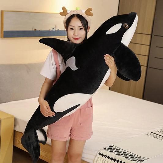 Big Orca Black Whale Plush Toy