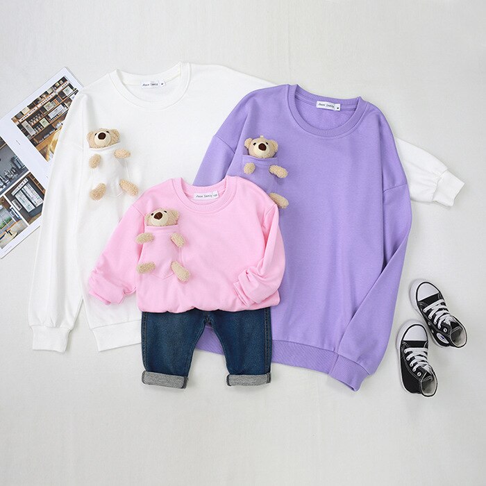 Matching Family Outfit - Mum, Dad & Baby Teddy Bear Sweatshirt