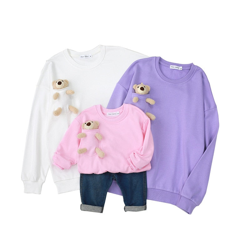 Matching Family Outfit - Mum, Dad & Baby Teddy Bear Sweatshirt