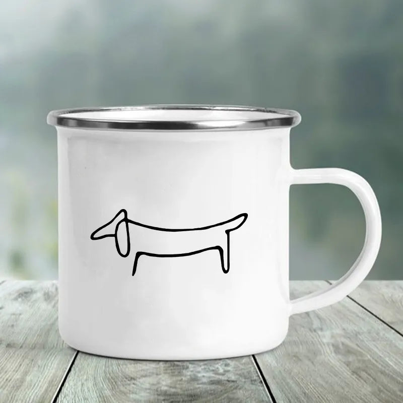 Enamel Mug 'I Love Dachshunds'