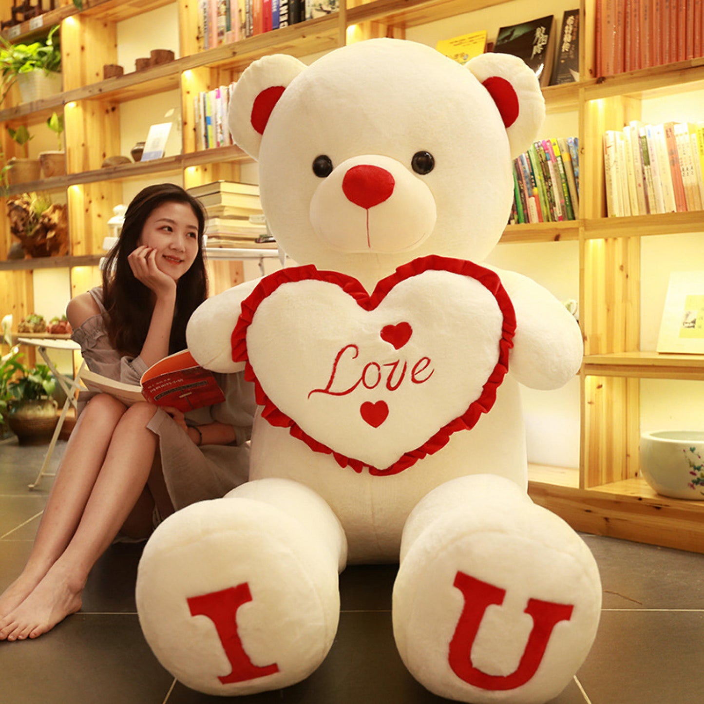 Giant Teddy Bear ''I LOVE YOU'' Plush Toy