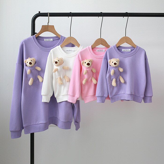 Matching Family Outfit - Mum, Dad & Baby Teddy Bear Sweatshirt