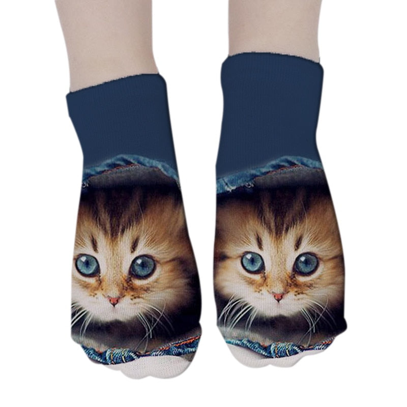 Low-Ankle Cat Socks