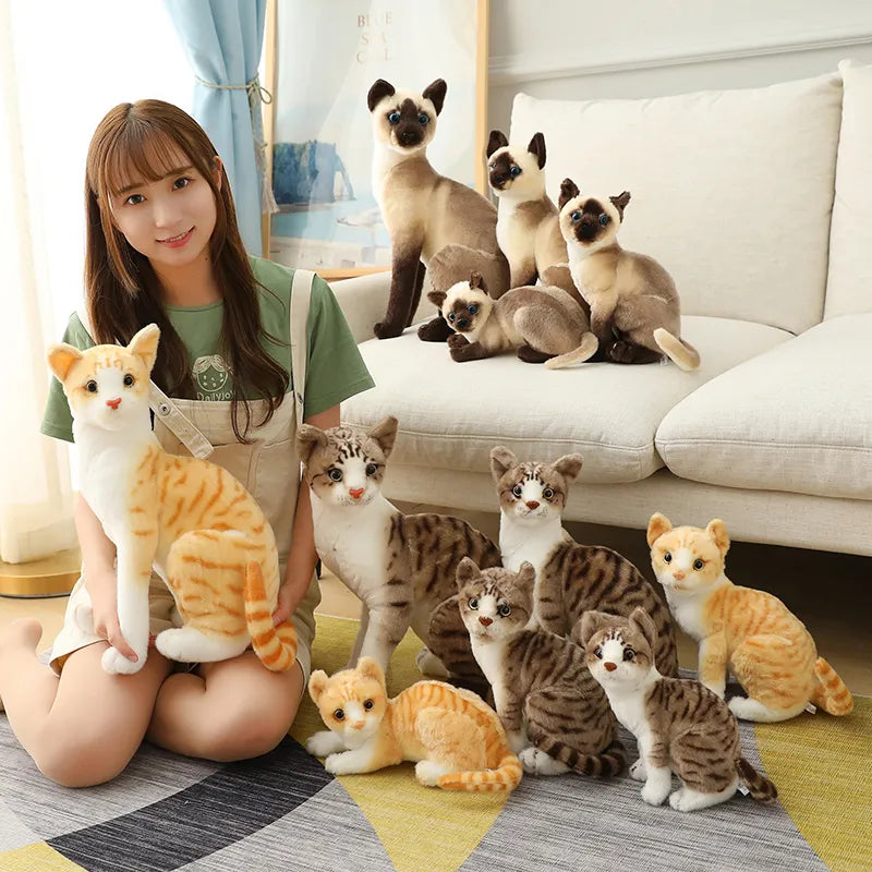 Simulation Siamese Cat Plush Toy