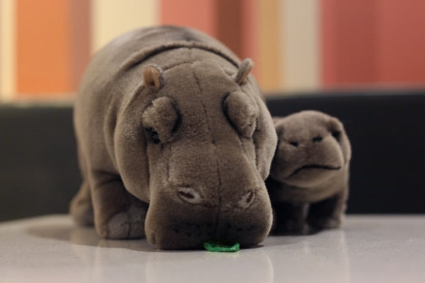 Brown Plush Hippo Stuffed Toy