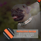 Custom Nylon Dog Collar with Engraved ID Reflective Tag