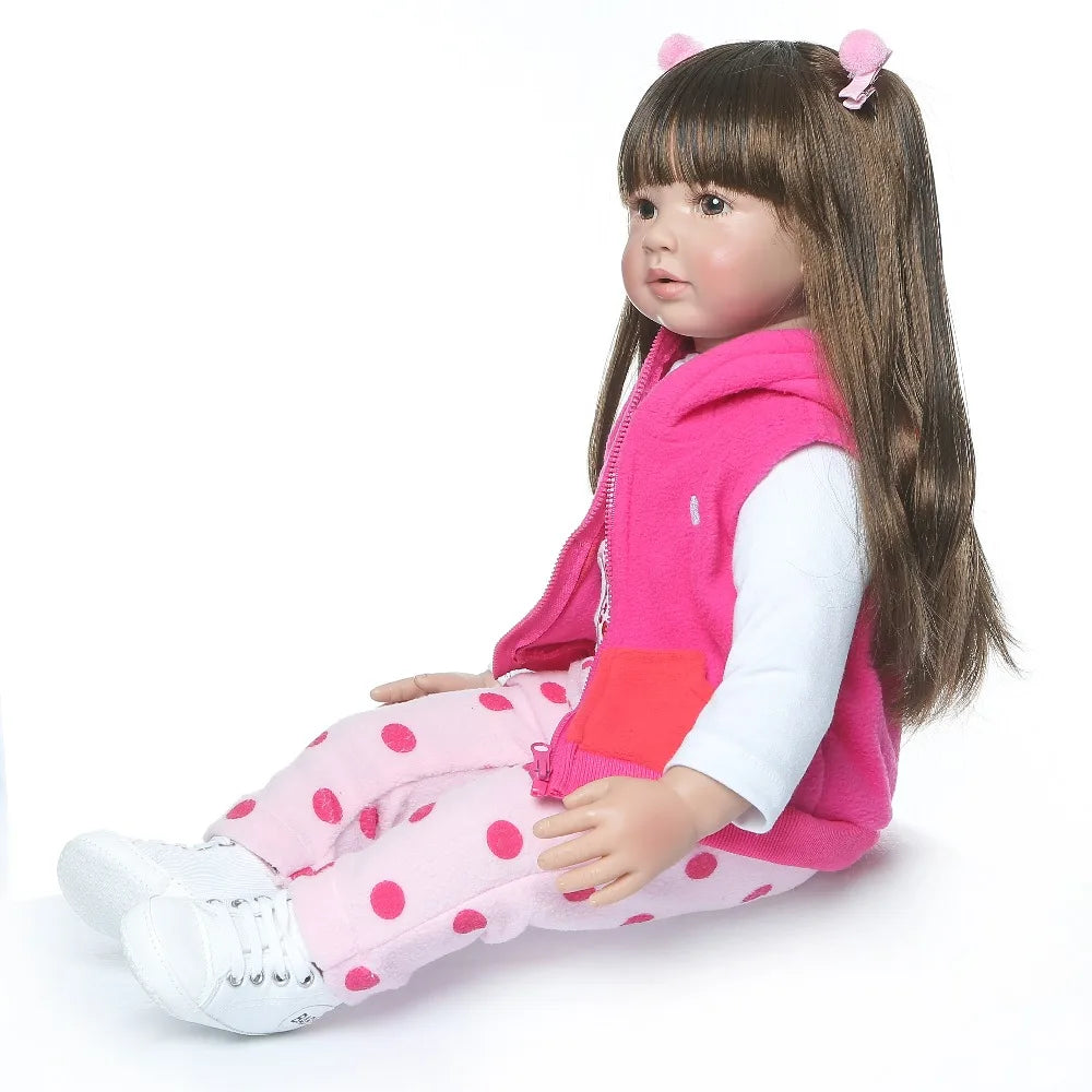 Lifelike Reborn Toddler Princess Doll with Giraffe Toy