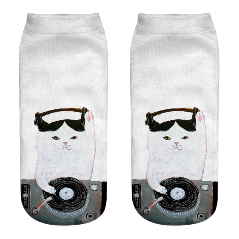 Low-Ankle Cat Socks