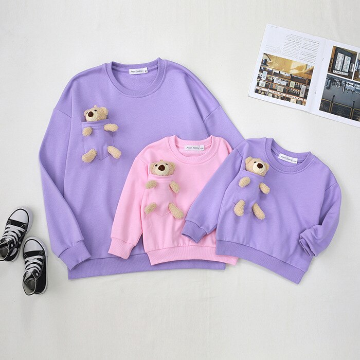 Matching Family Outfit - Mum, Dad & Baby Teddy Bear Sweatshirt