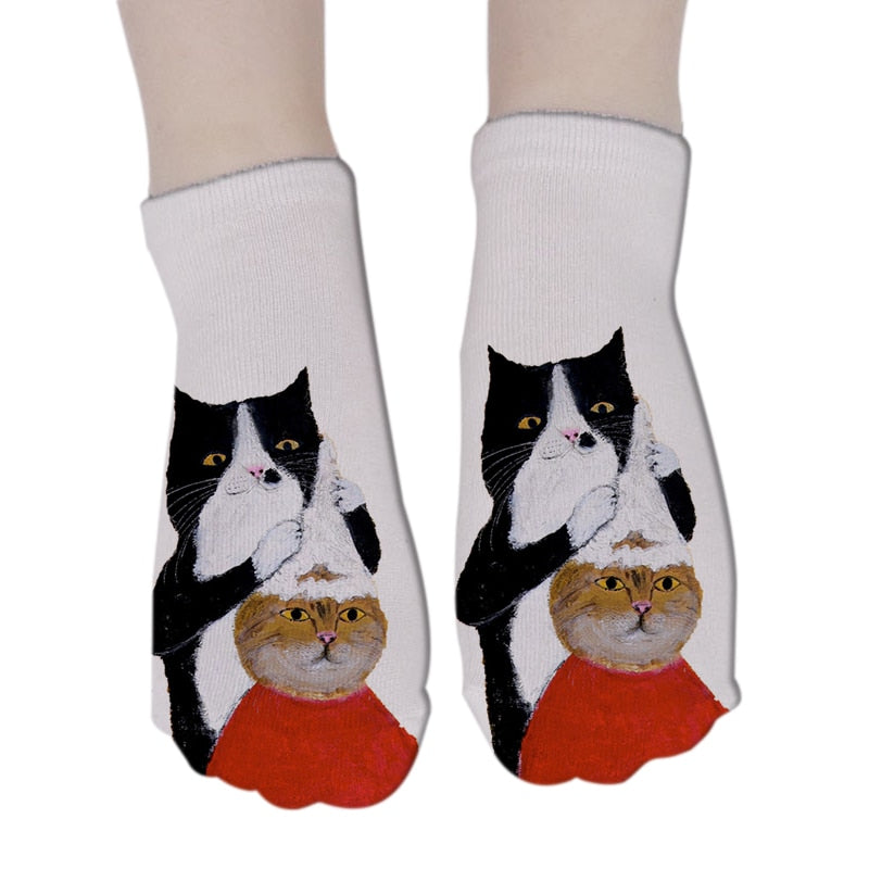 Low-Ankle Cat Socks