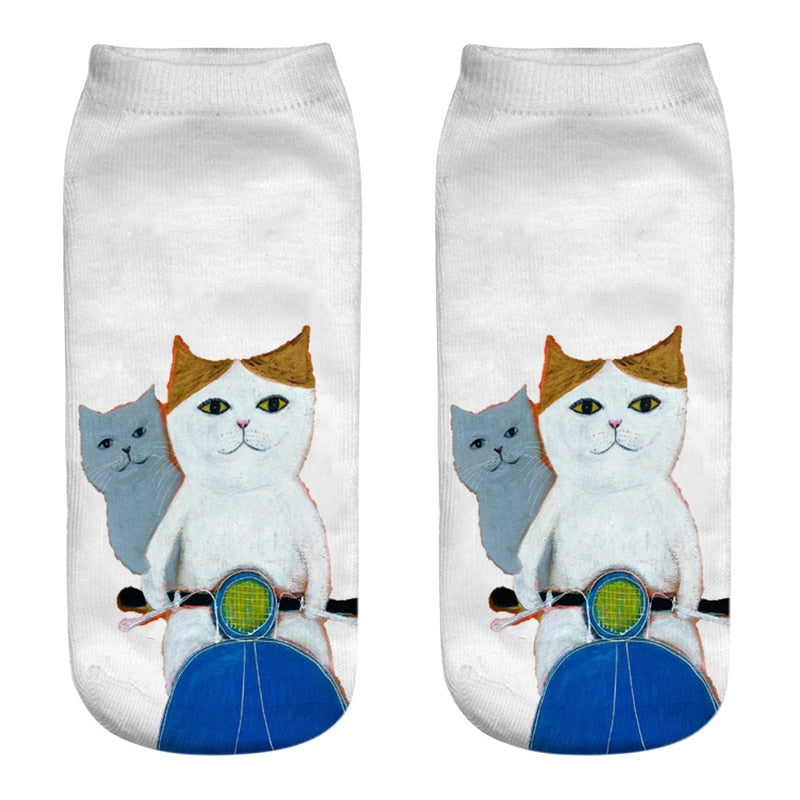 Low-Ankle Cat Socks