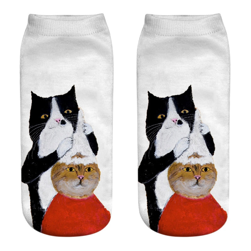 Low-Ankle Cat Socks