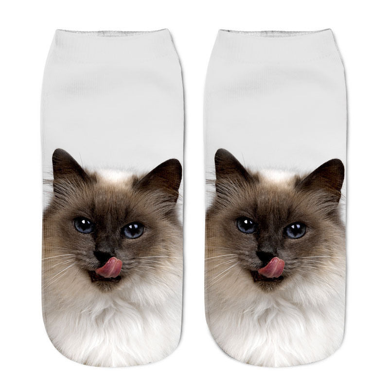 Cotton Ankle Cute Cat Socks